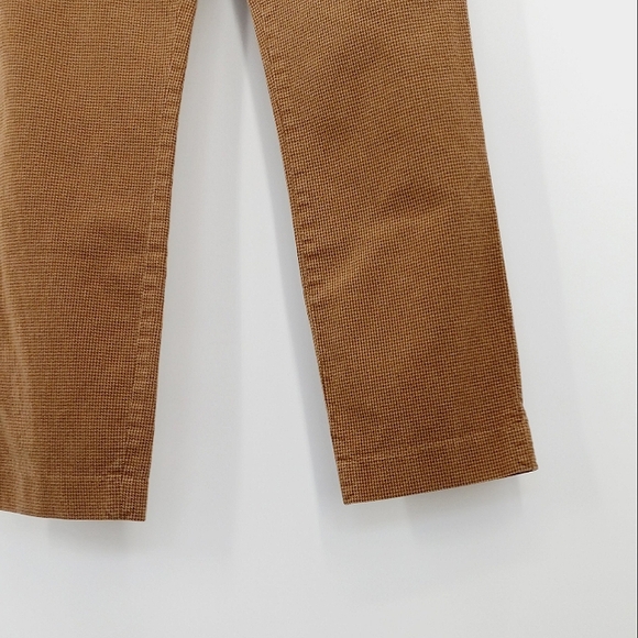 Lauren Ralph Lauren Pants Women's 8 Tan Brown Houndstooth Straight Leg Stretch - Picture 3 of 12